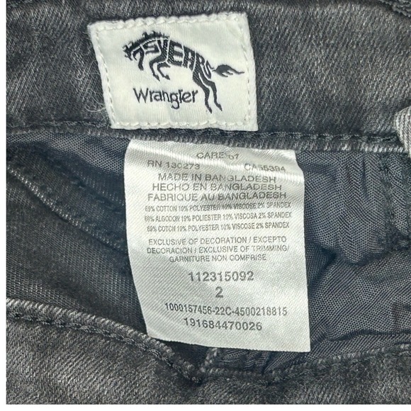 Wrangler Highest Women 2‎ High-Rise Western Skinny Jeans Light Black/Gray - Picture 9 of 11